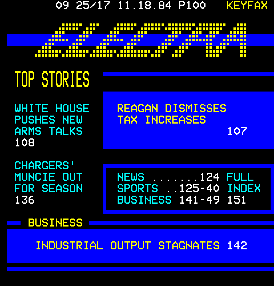ExtraVision index page from January 19, 1992