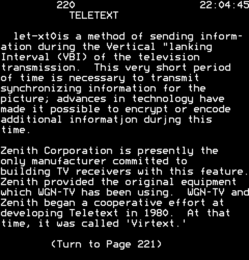 Edutel sports update page from August 19, 1983
