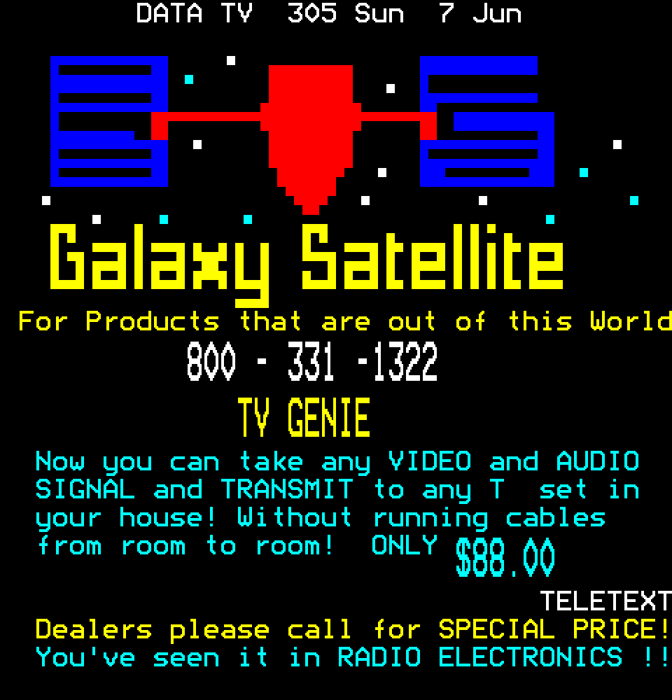 Galaxy Satellite advertisement