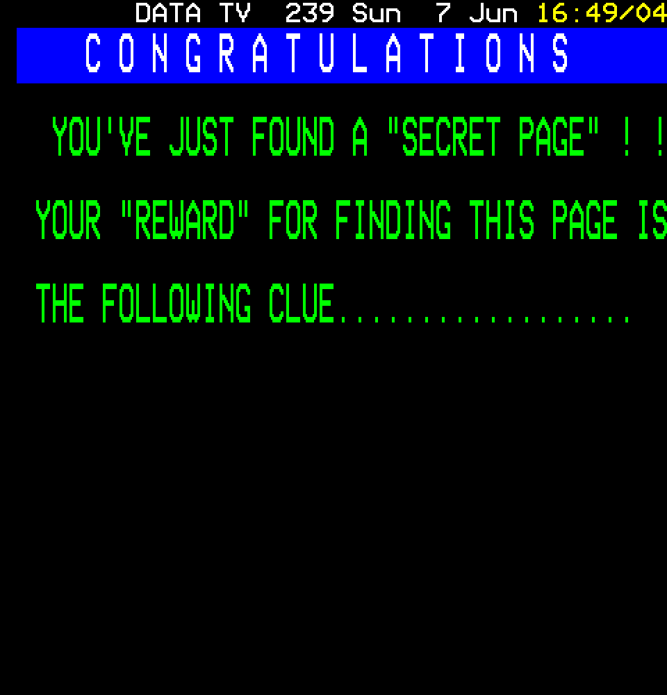DaTaVizion secret page