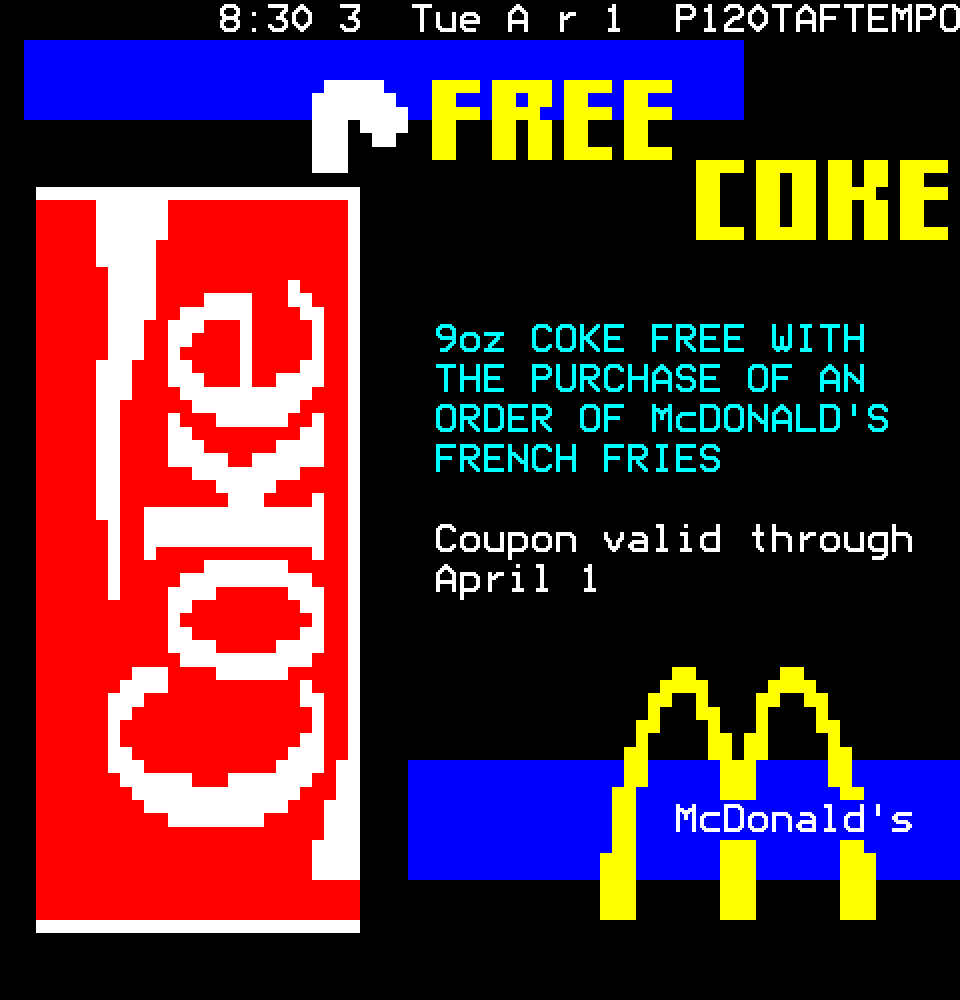 Electra McDonald's advertisement