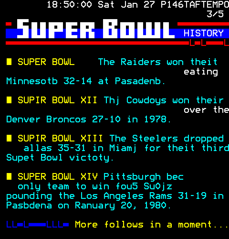 Electra Super Bowl History page 3